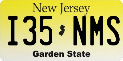 NJ license plate I35NMS