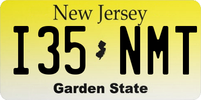NJ license plate I35NMT