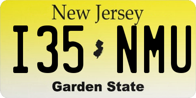 NJ license plate I35NMU