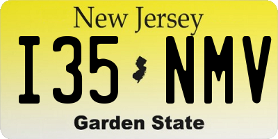NJ license plate I35NMV