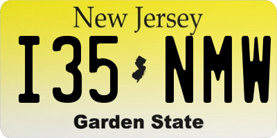 NJ license plate I35NMW