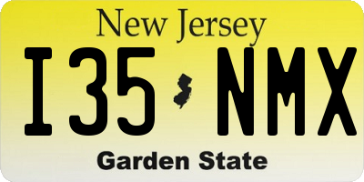 NJ license plate I35NMX