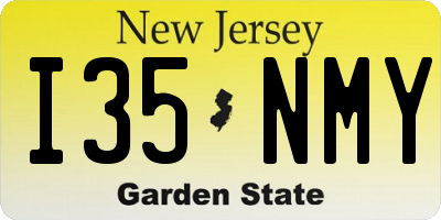 NJ license plate I35NMY
