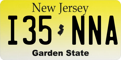 NJ license plate I35NNA