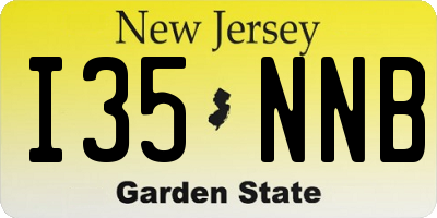 NJ license plate I35NNB