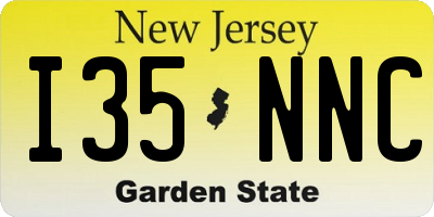 NJ license plate I35NNC