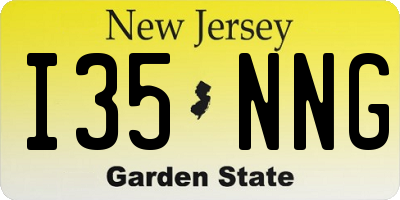 NJ license plate I35NNG