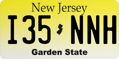 NJ license plate I35NNH