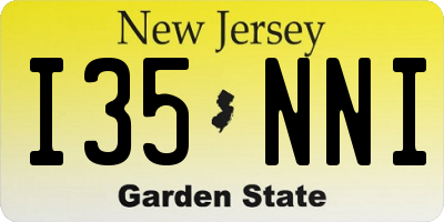 NJ license plate I35NNI