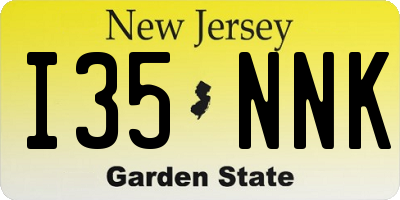 NJ license plate I35NNK