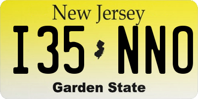 NJ license plate I35NNO