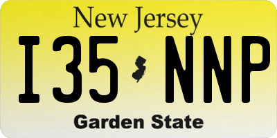 NJ license plate I35NNP