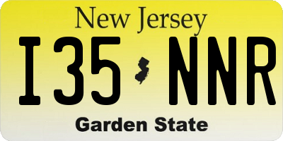 NJ license plate I35NNR