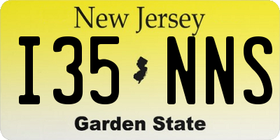 NJ license plate I35NNS