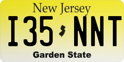 NJ license plate I35NNT