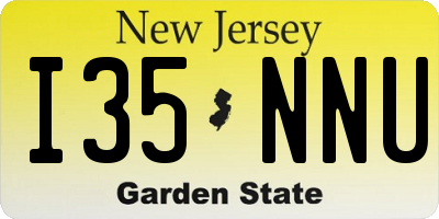 NJ license plate I35NNU