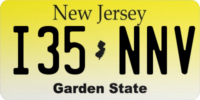 NJ license plate I35NNV