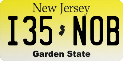 NJ license plate I35NOB