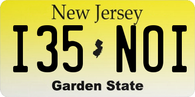 NJ license plate I35NOI