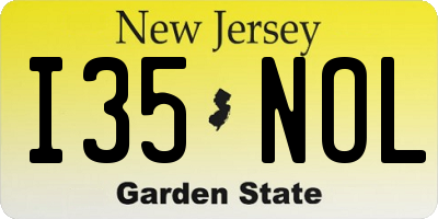 NJ license plate I35NOL