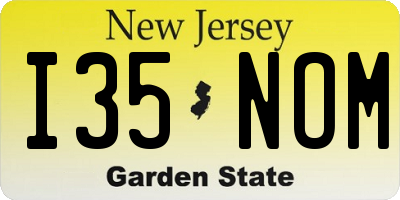 NJ license plate I35NOM