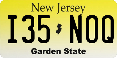 NJ license plate I35NOQ