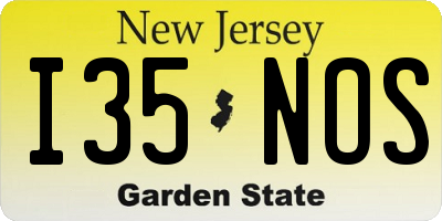 NJ license plate I35NOS