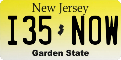 NJ license plate I35NOW
