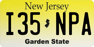 NJ license plate I35NPA