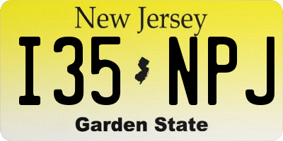 NJ license plate I35NPJ