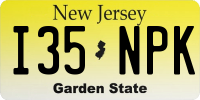 NJ license plate I35NPK
