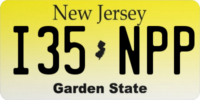 NJ license plate I35NPP