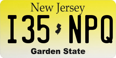 NJ license plate I35NPQ