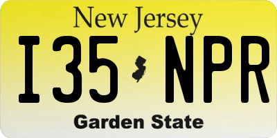 NJ license plate I35NPR