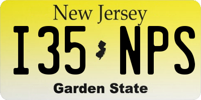 NJ license plate I35NPS
