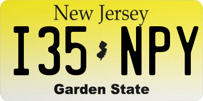 NJ license plate I35NPY
