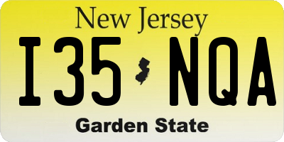 NJ license plate I35NQA