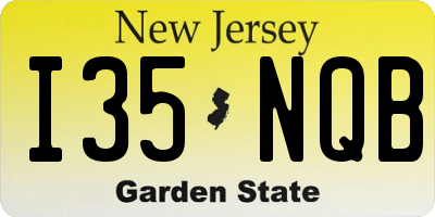 NJ license plate I35NQB