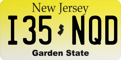NJ license plate I35NQD