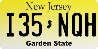 NJ license plate I35NQH