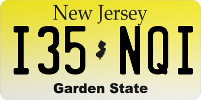 NJ license plate I35NQI