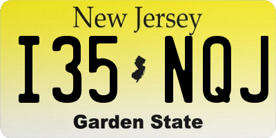 NJ license plate I35NQJ