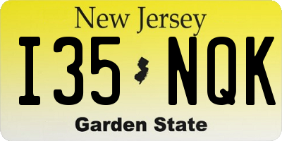 NJ license plate I35NQK