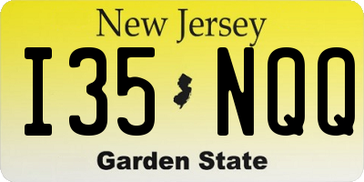 NJ license plate I35NQQ
