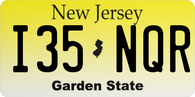 NJ license plate I35NQR