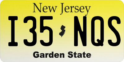NJ license plate I35NQS