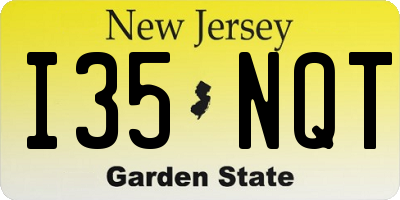 NJ license plate I35NQT