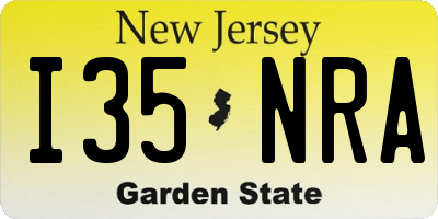NJ license plate I35NRA
