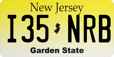 NJ license plate I35NRB