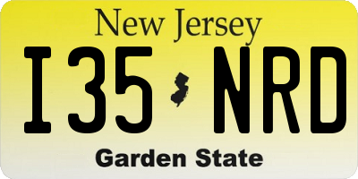 NJ license plate I35NRD
